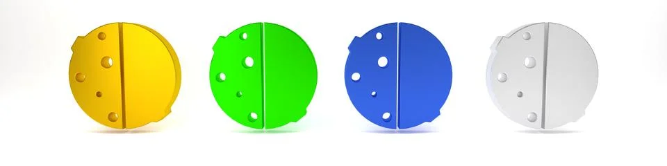 Colorful Eclipse of the sun icon isolated on white background. Total sonar .. Stock Photos