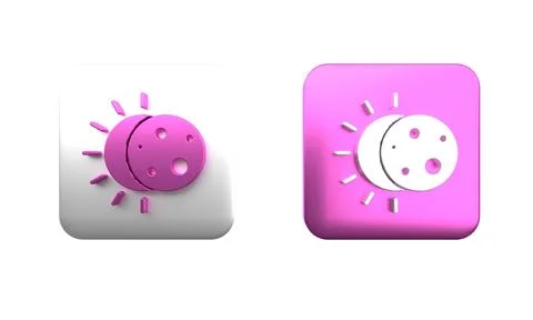 Colorful Eclipse of the sun icon isolated on white background. Total sonar .. Stock Photos