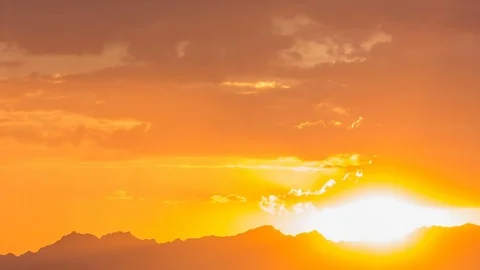 Colorful ecliptic desert sunset tight time lapse Stock Footage 78826349