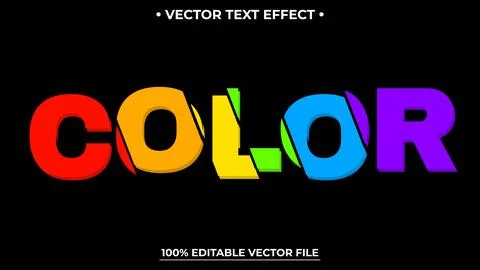 Colorful Editable Text Effect With Sliced Style イラスト素材