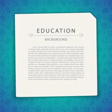 Colorful Education Background with Copy Space Stock Illustration
