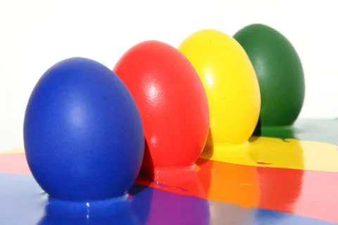 Colorful eggs - easter Stock Photos