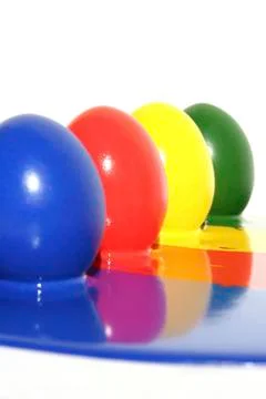 Colorful eggs - easter Stock Photos