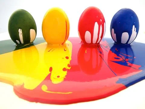Colorful eggs - easter Stock Photos