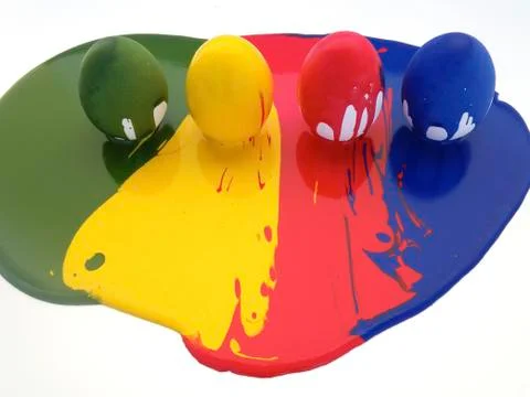 Colorful eggs - easter Stock Photos