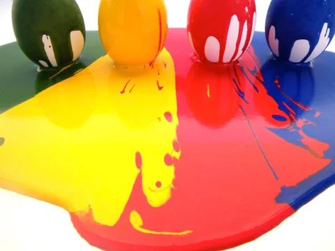 Colorful eggs - easter Stock Photos