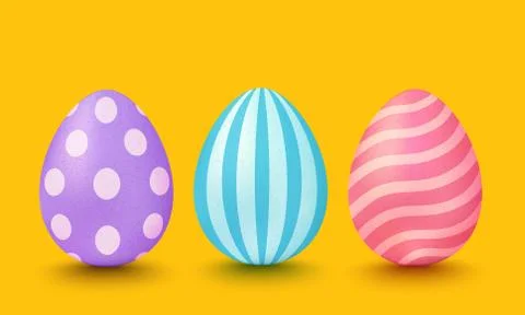 Colorful eggs with patterns Иллюстрация