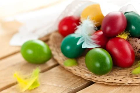 Colorful eggs. Stock Photos