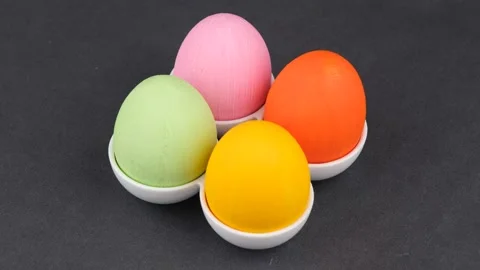 Colorful eggs rotate Stock Footage 238906262