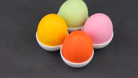 Colorful eggs rotate Stock Footage 239003723