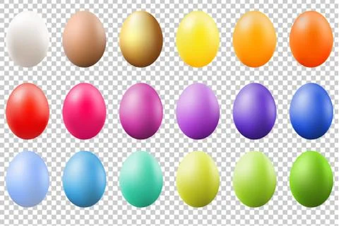 Colorful Eggs Set Stock Illustration