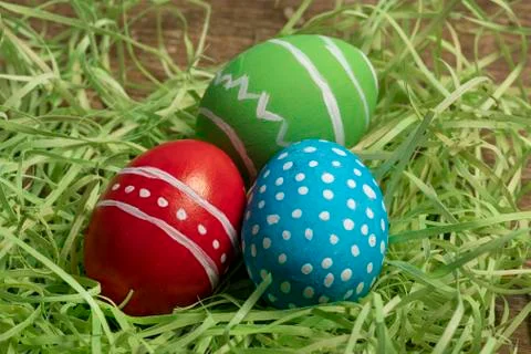 Colorful eggs symbolizing Easter Foto stock