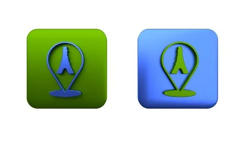 Colorful Eiffel tower icon isolated on white background. France Paris landm.. Stock Illustration