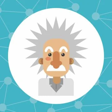 Colorful Einstein design Stock Illustration