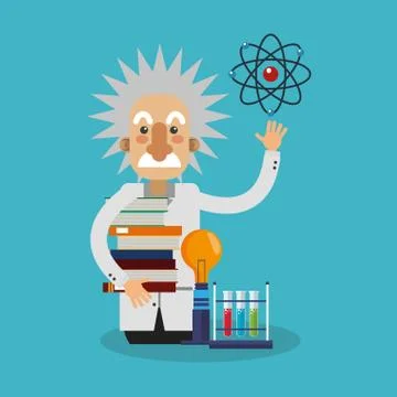 Colorful Einstein design Stock Illustration