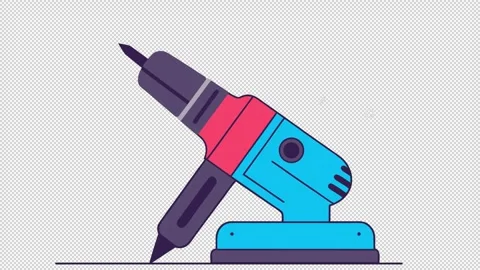 Colorful Electric Drill Stock Footage 321869712
