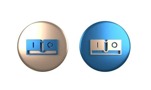 Colorful Electric light switch icon isolated on white background. On and Of.. イラスト素材