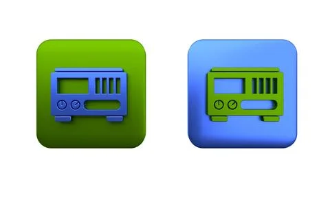 Colorful Electrical measuring instruments icon isolated on white background.. Illustrazione stock