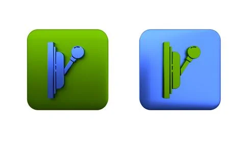 Colorful Electrical panel icon isolated on white background. Switch lever. .. Stock Illustration