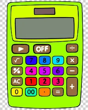 Colorful electronic calculator Stock-Illustration
