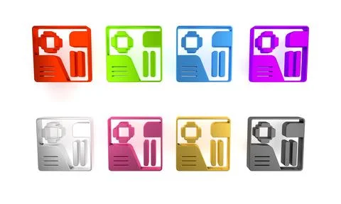 Colorful Electronic computer components motherboard digital chip integrated.. Illustrazione stock