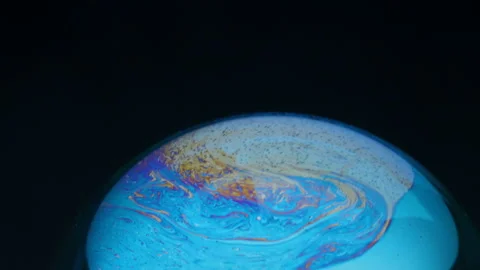 The colorful elements inside the moving bubble Stock Footage 148254033