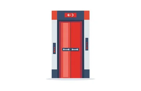 Colorful elevator icon isolated on white background. Stock Illustration