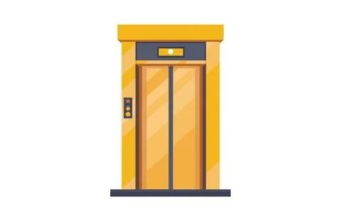 Colorful elevator icon isolated on white background. Illustrazione stock