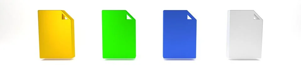 Colorful Empty document icon isolated on white background. Checklist icon. .. Foto stock
