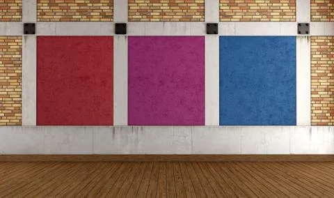 Colorful empty loft Stock Illustration