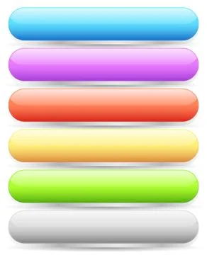 Colorful, empty rounded button, banner backgrounds with blank space. Vector Stock Illustration