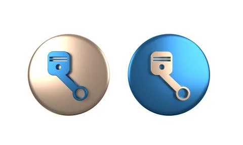 Colorful Engine piston icon isolated on white background. Car engine piston.. Stock Illustration