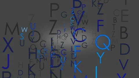 Colorful English Alphabets Animation Loop  Stock Footage 231891776