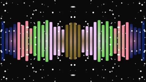 Colorful Equalizer Bars on Black Background. Stock Footage 329470473
