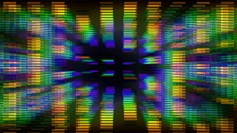 Colorful Equalizer Led Lights Stage Stock Footage 108756925
