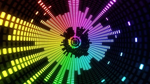 Colorful Equalizer VJ Background Loop Tunnel Stock Footage 98509572