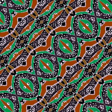 Colorful Ethnic Geometric Pattern Stock Illustration