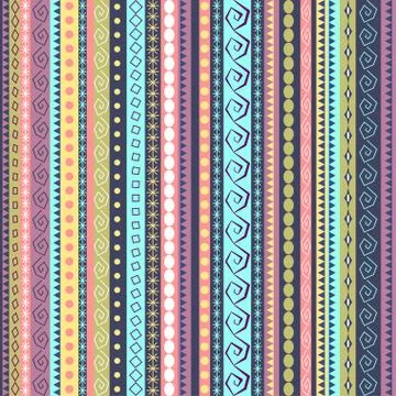 Colorful ethnic seamless pattern design Illustrazione stock