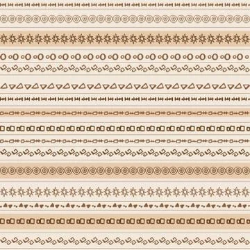Colorful ethnic seamless pattern design Stock Illustration