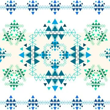 Colorful ethnic seamless pattern design. Illustrazione stock