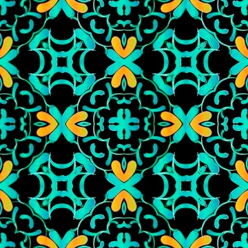 Colorful ethnic vector seamless pattern. Ornamental abstract bright background Stock Illustration