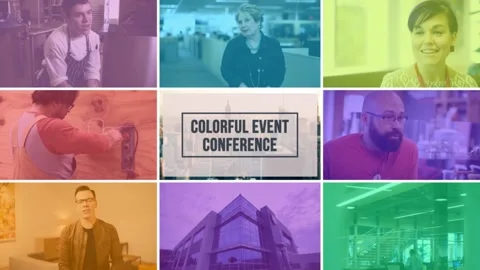 Colorful Event Promo After Effects stock