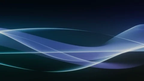 Colorful evolving smooth blue curved lines moving sideways background Vídeo Stock 121269977