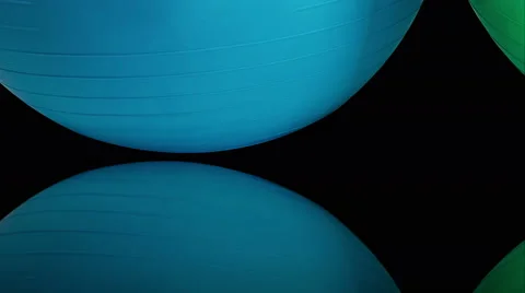 Colorful Exercise Balls Stock Footage 53421100