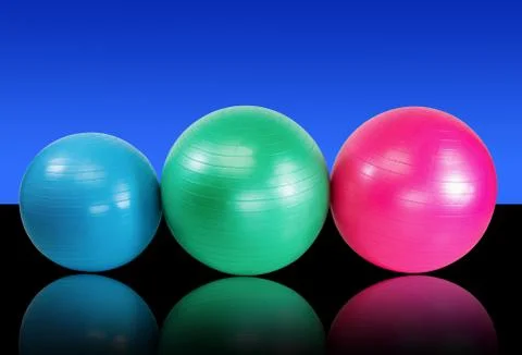 Colorful Exercise Balls Foto stock