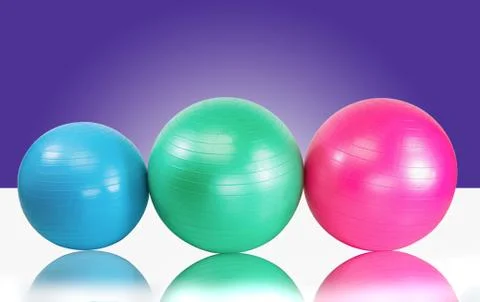 Colorful Exercise Balls Stock Photos