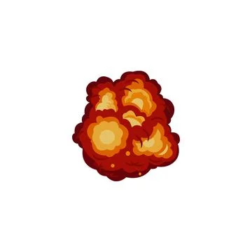 Colorful explode bomb a flat cartoon vector illustration Illustrazione stock