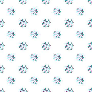 Colorful exploding fireworks seamless pattern background 스톡 일러스트