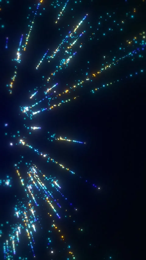 Colorful Exploding Particle Lines Sci-Fi Vertical Video Stock Footage 337776285