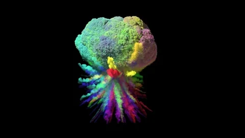 Colorful explosion Stock Footage 72155673